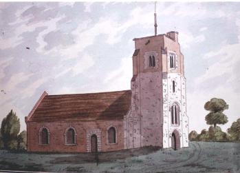 The church from the north about 1820 [Z49/684]